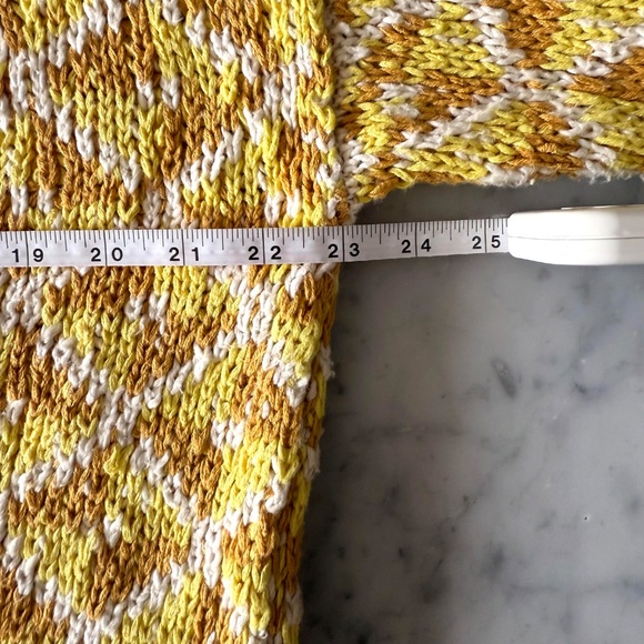 NWT MOTHER The Itsy Crochet Sweater Women’s Large All The Angles Gold Boho Luxe - Picture 11 of 12